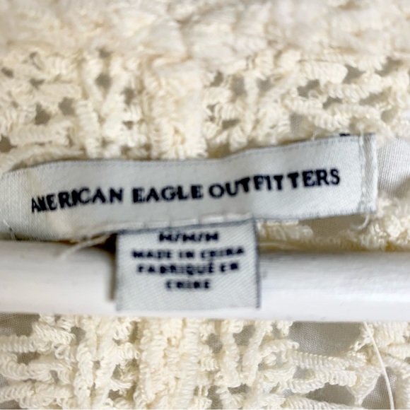 American Eagle NWT Long Cream color Sweater Vest Size Medium - Picture 3 of 5